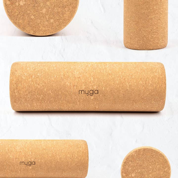 Myga Eco - Wholesale Body Massager - Natural Cork Fascia Massage Roller Available in 10 x 30cm and 15 x 45cm