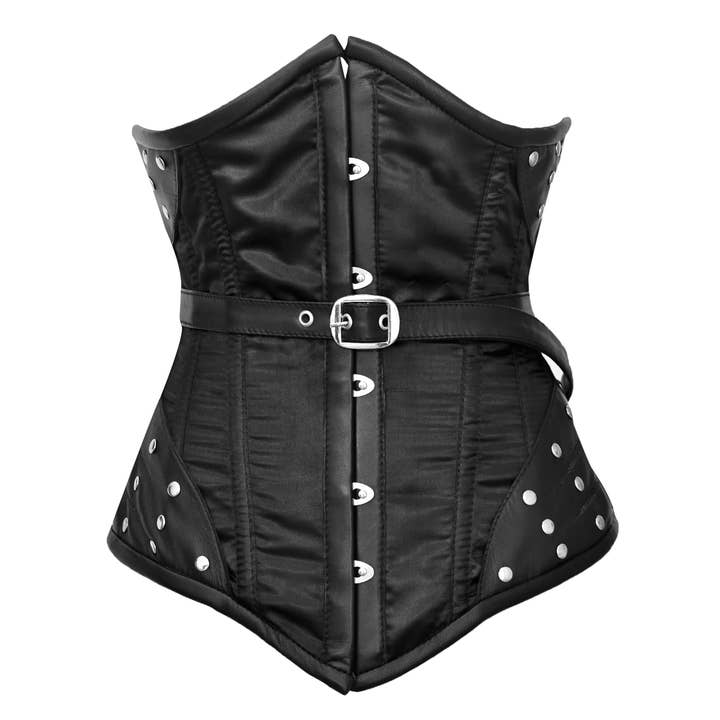 Women Black Underbust Corset Top- Steel Boned Lacing Corset for wholesale on Faire