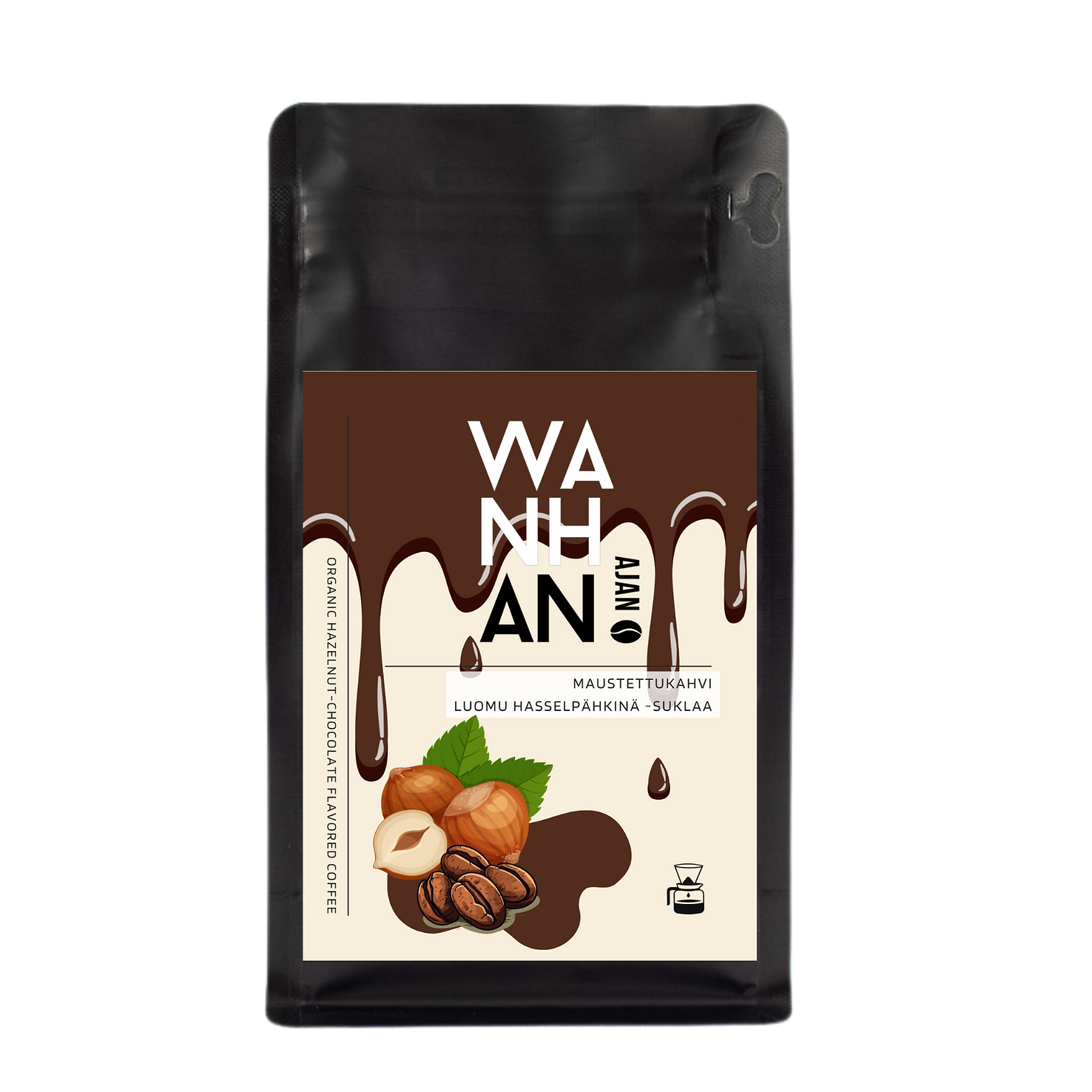 Ihana Luonto Pro – Café moído por atacado – Café moído com sabor de avelã orgânica e chocolate WA0