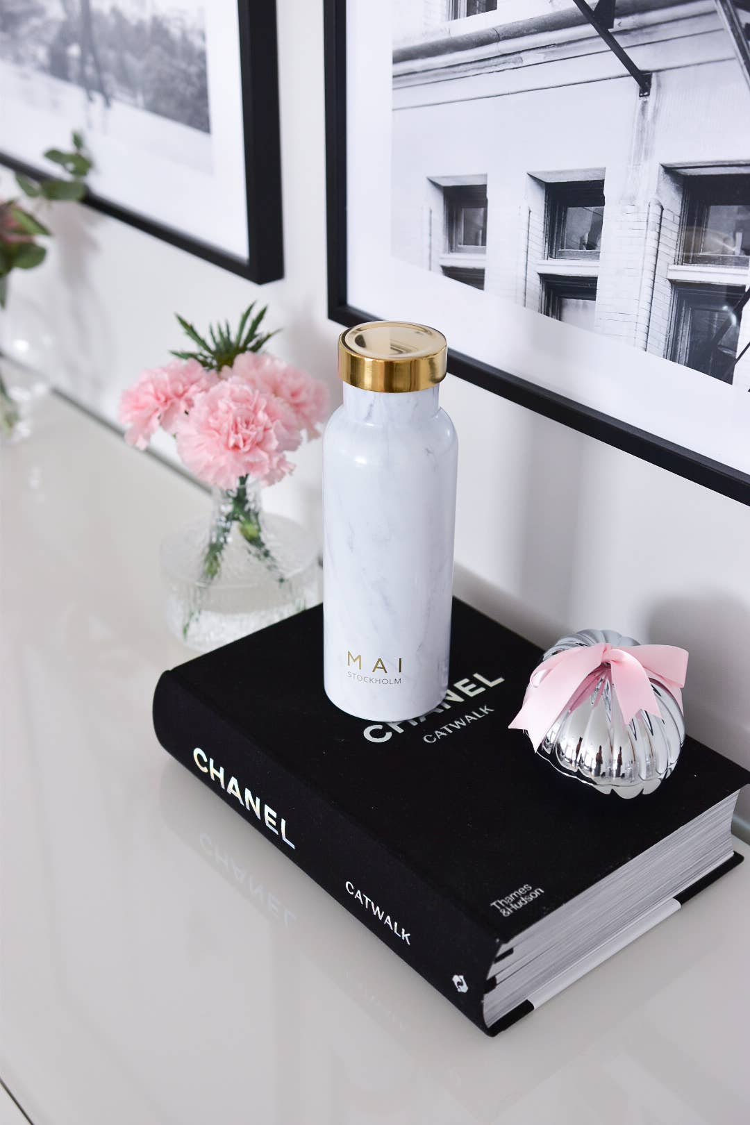 MAI Stockholm – wholesale Water bottle – Carrara Marble3