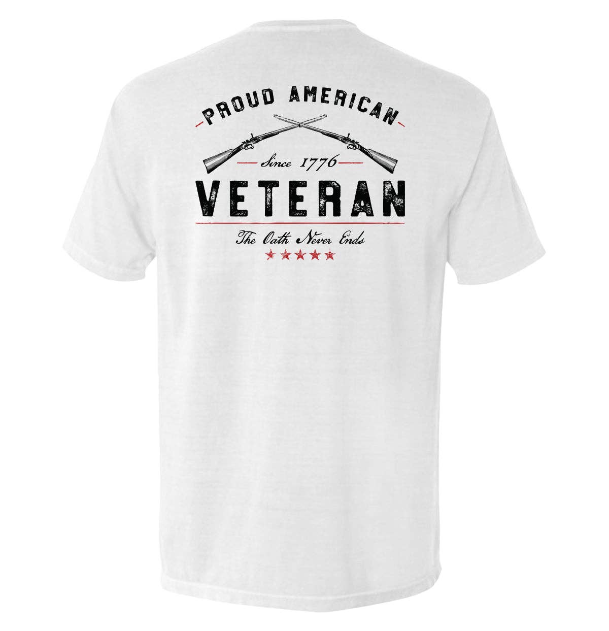 Shield Republic - Wholesale Screen Printed T-Shirt - Men's - Proud American Veteran The Oath Never Ends7