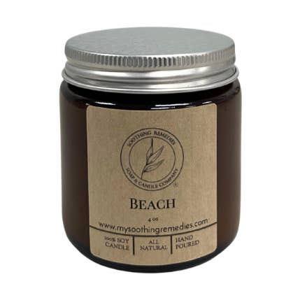 Beach Soy Wax Candle for wholesale by Soothing Remedies Soap and Candle Company