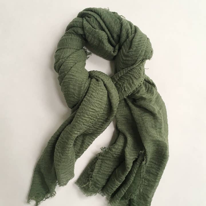 cariceprints… - Wholesale Scarf - Women's - cariceprints… Hand printed linen mix scarf in Bea's Bee10