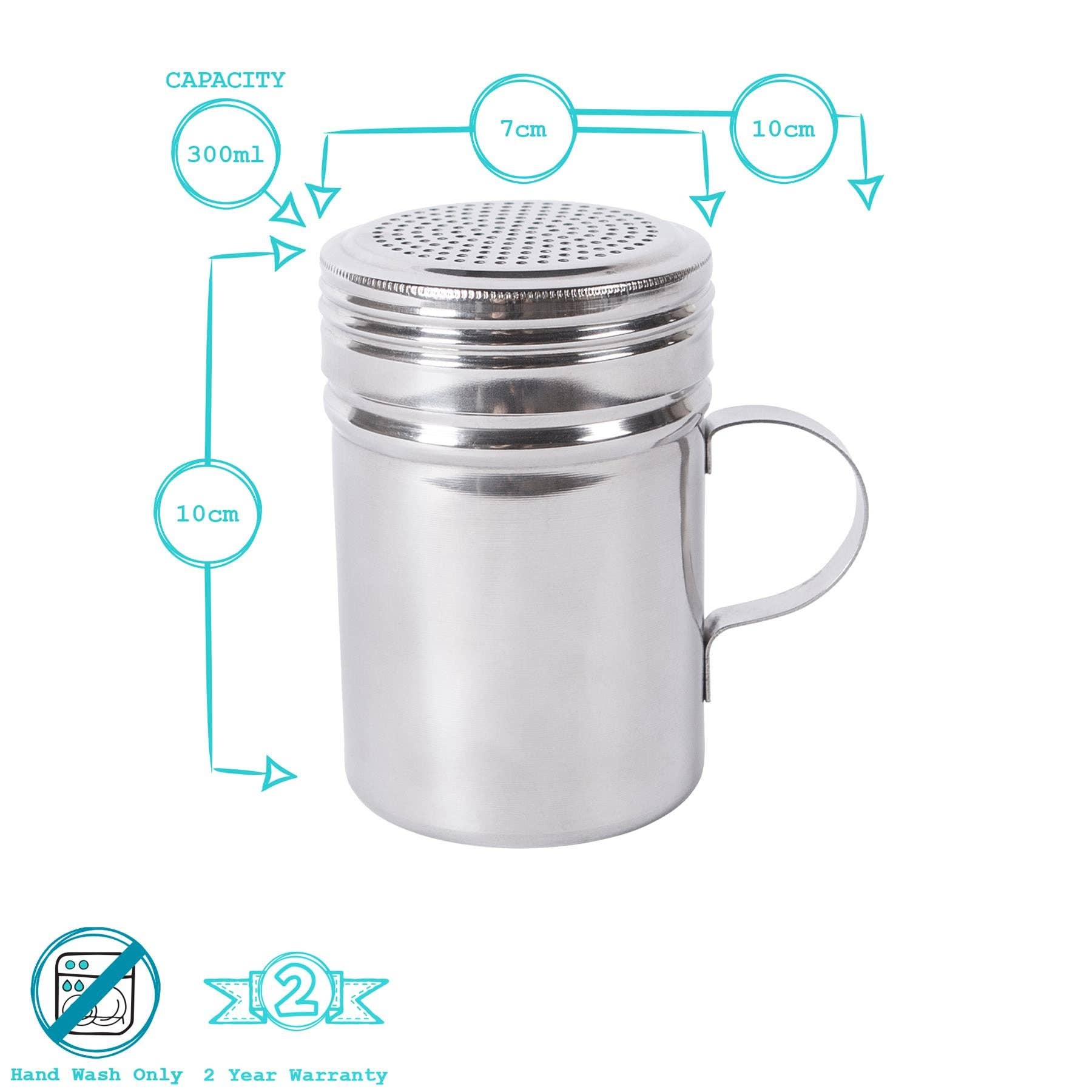 Rinkit Ltd - Wholesale Flour - 300ml Stainless Steel Flour Shaker - By Argon Tableware5