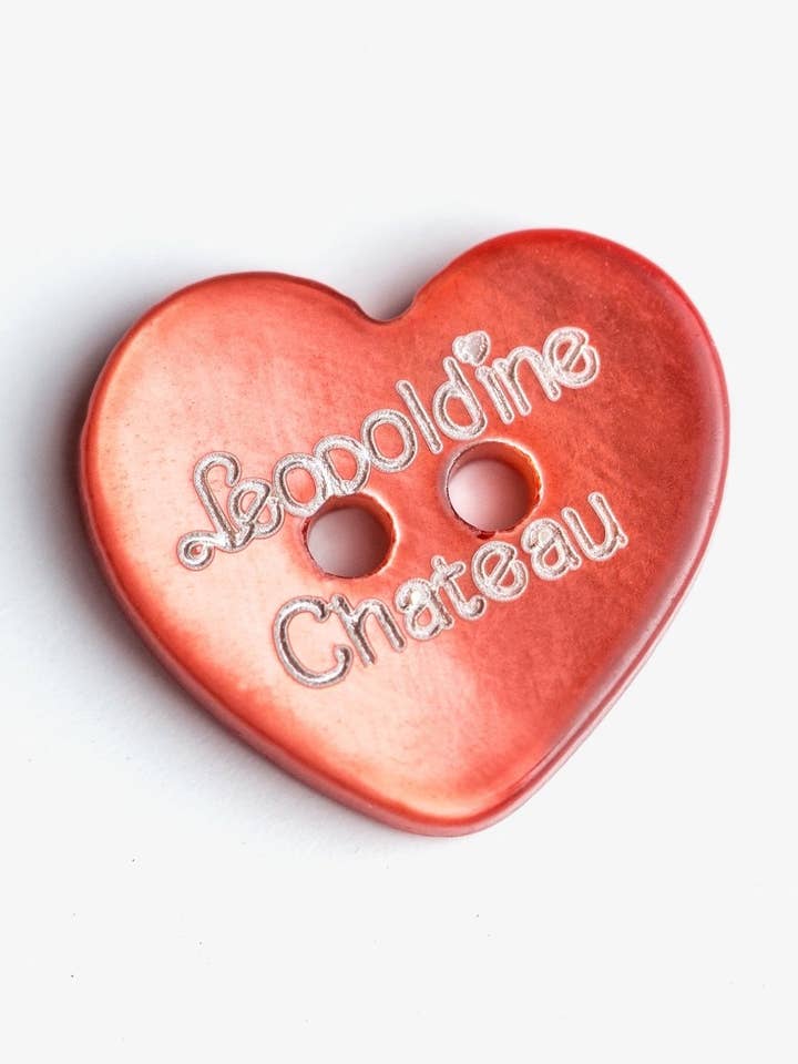 Planche de 7 Boutons Coeur por atacado de Léopoldine Chateau