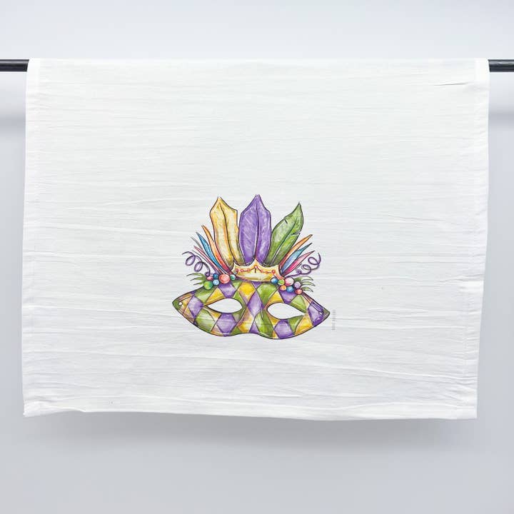 Carnival Mask Towel - Mardi Gras Indoor Decor for wholesale by Home Malone