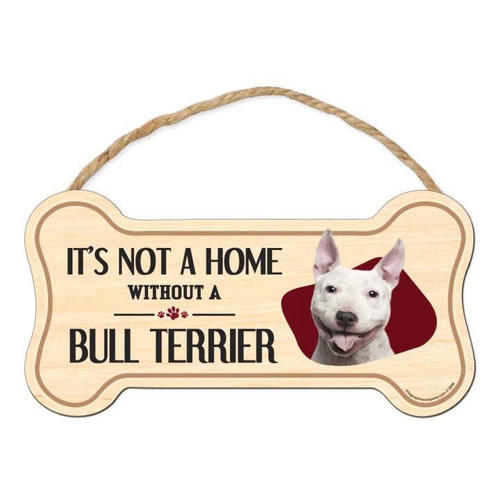 Panneau en bois en forme d'os Bull Terrier pour la vente par Imagine This Company