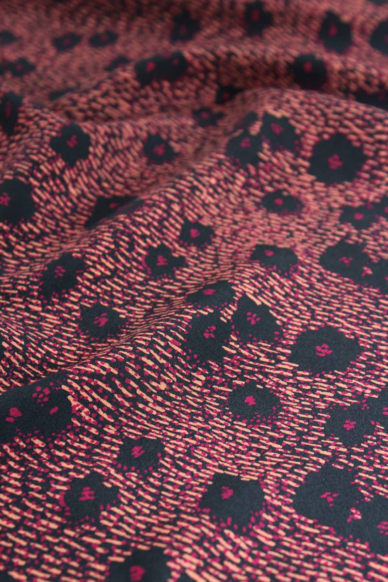 Eglantine et Zoé – Engroshandel Stofbolt – Blue Punti stof i viscose poplin6