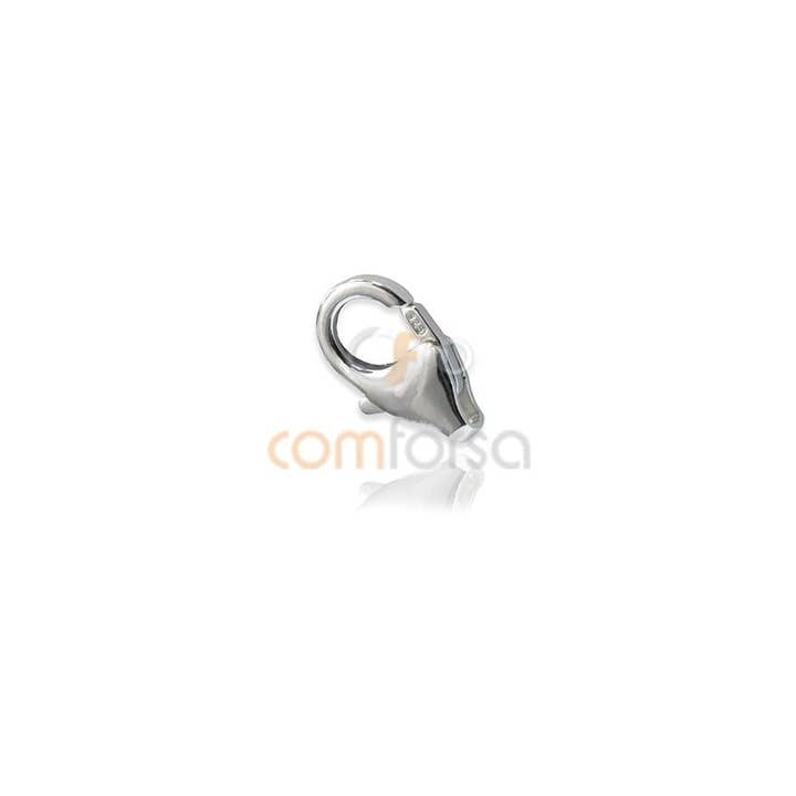 Moschettone tondo senza anello 7x11 mm in argento 925 per la vendita all'ingrosso da parte di COM FORSA SL