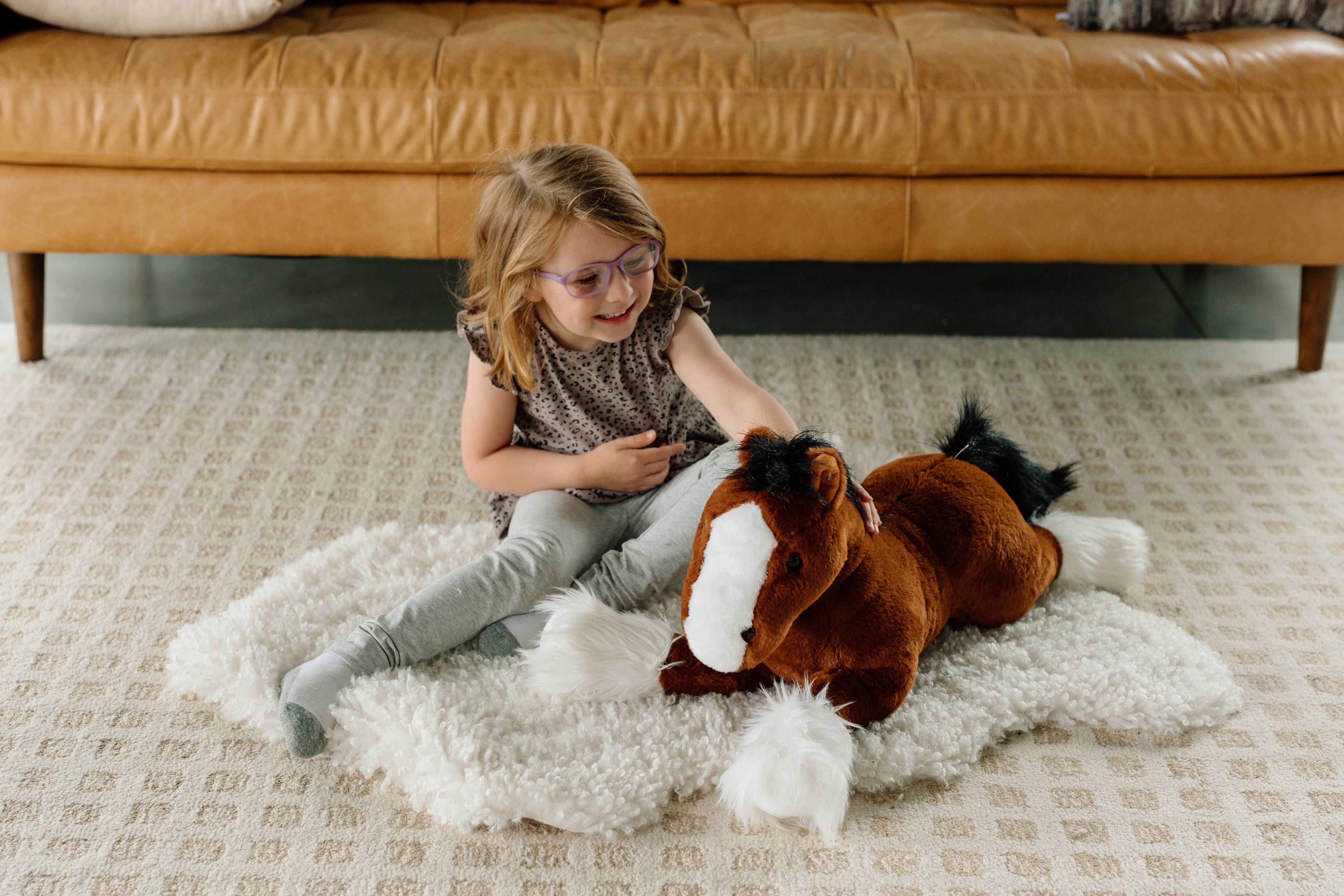The Petting Zoo - Wholesale Stuffed/Plush Toy - Kids & Baby - 27" (67cm) Jumbo Floppy Clydesdale Horse Farm/Barnyard Animal5
