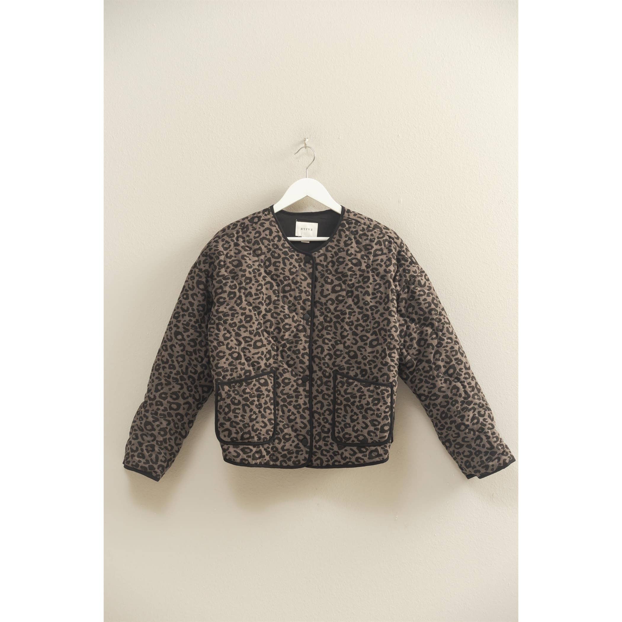 HYFVE – wholesale Dunjacka - Dam – Leopardmönstrad vadderad puffjacka1