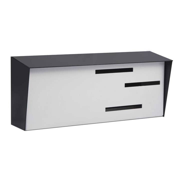 Modern Mailbox | Mid Century - Black/White for wholesale by Modern Mailbox