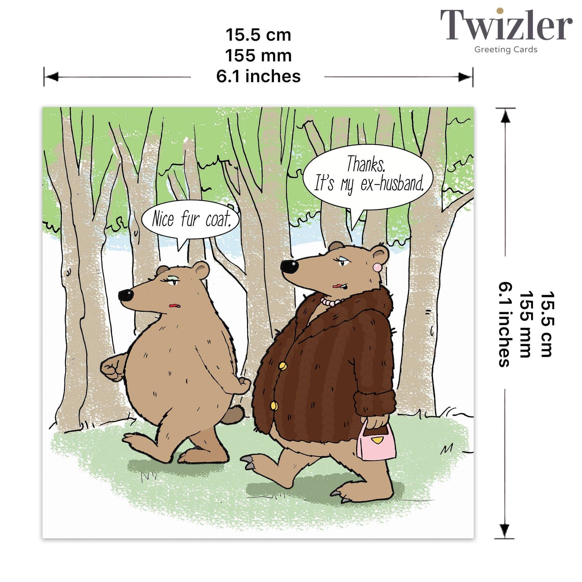 Twizler Ltd – wholesale Everyday greeting card – Ex-Husband - Funny Blank Card2