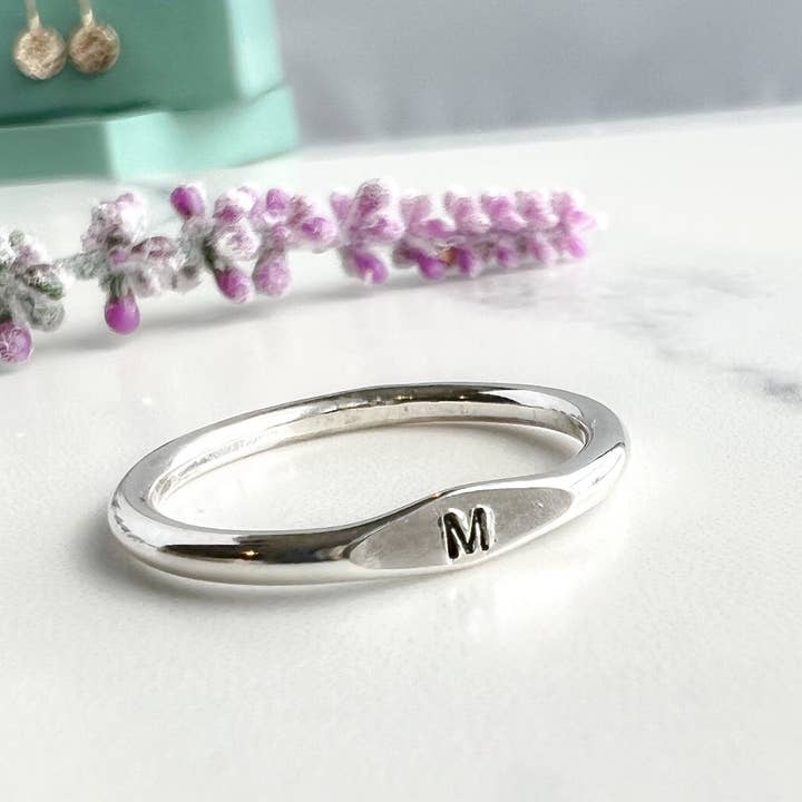 Initial Love Jewelry - Wholesale Band/Stacked Ring - Initial Stacking Rings