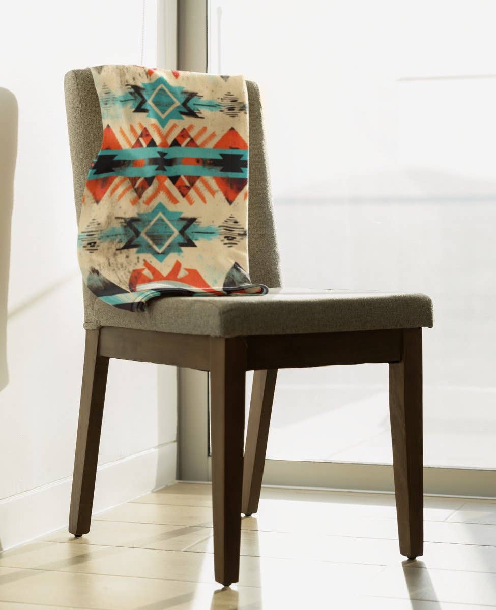 THE BEVEL LABEL - Wholesale Throw Blanket - Western Sixes Plush Blanket, Cozy Home Decor, Perfect for Snuggling, Southwest Aztec Decor, Rustic Gift, Bohemian Style2