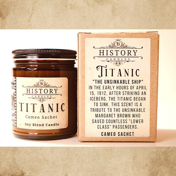 History Candles - Wholesale Jar/Filled Candle - TITANIC Candle | History Candles | Titanic Memorabilia