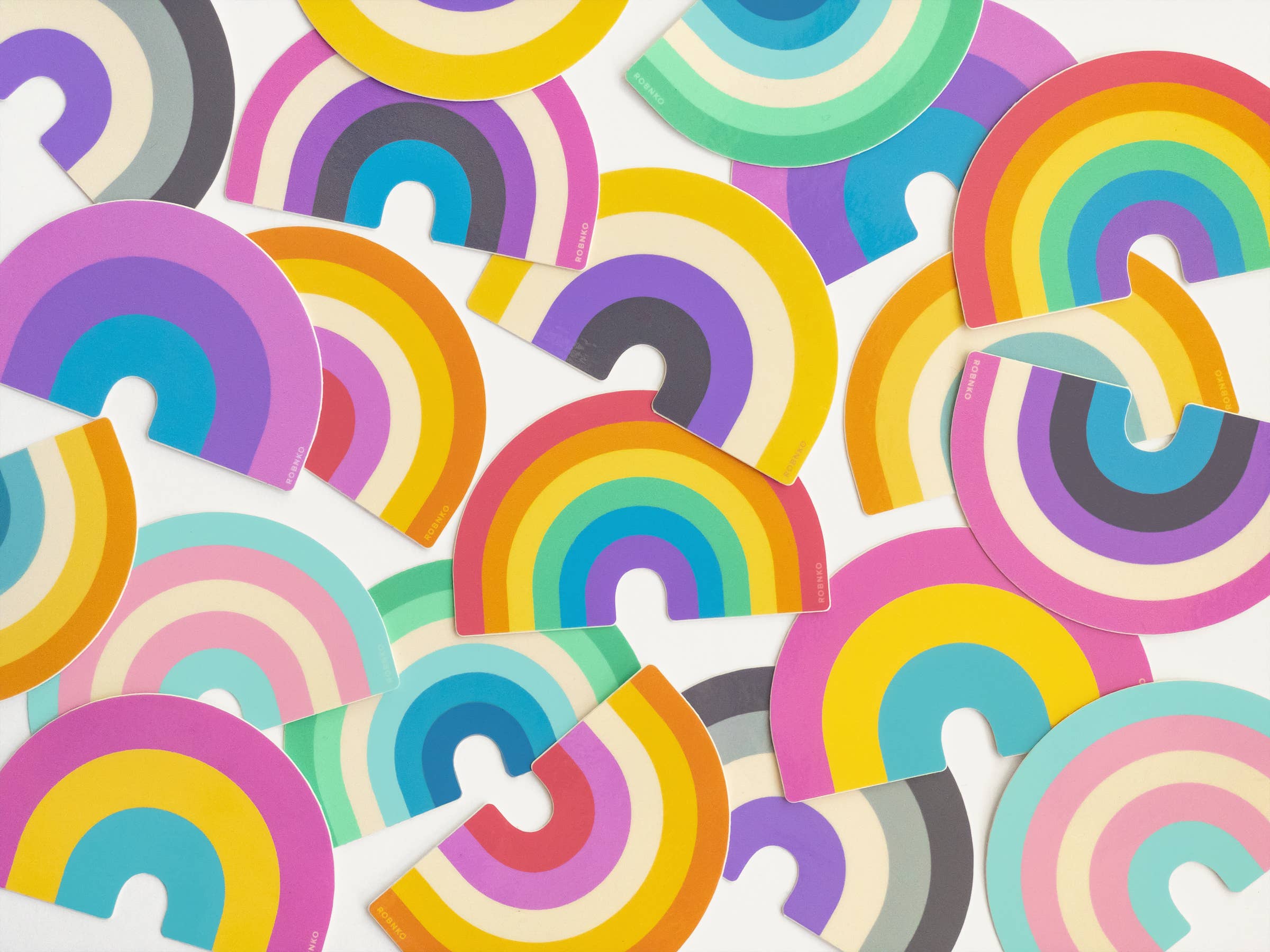 ROBNKO - Wholesale Sticker - Retro Style Pride Rainbow Stickers1