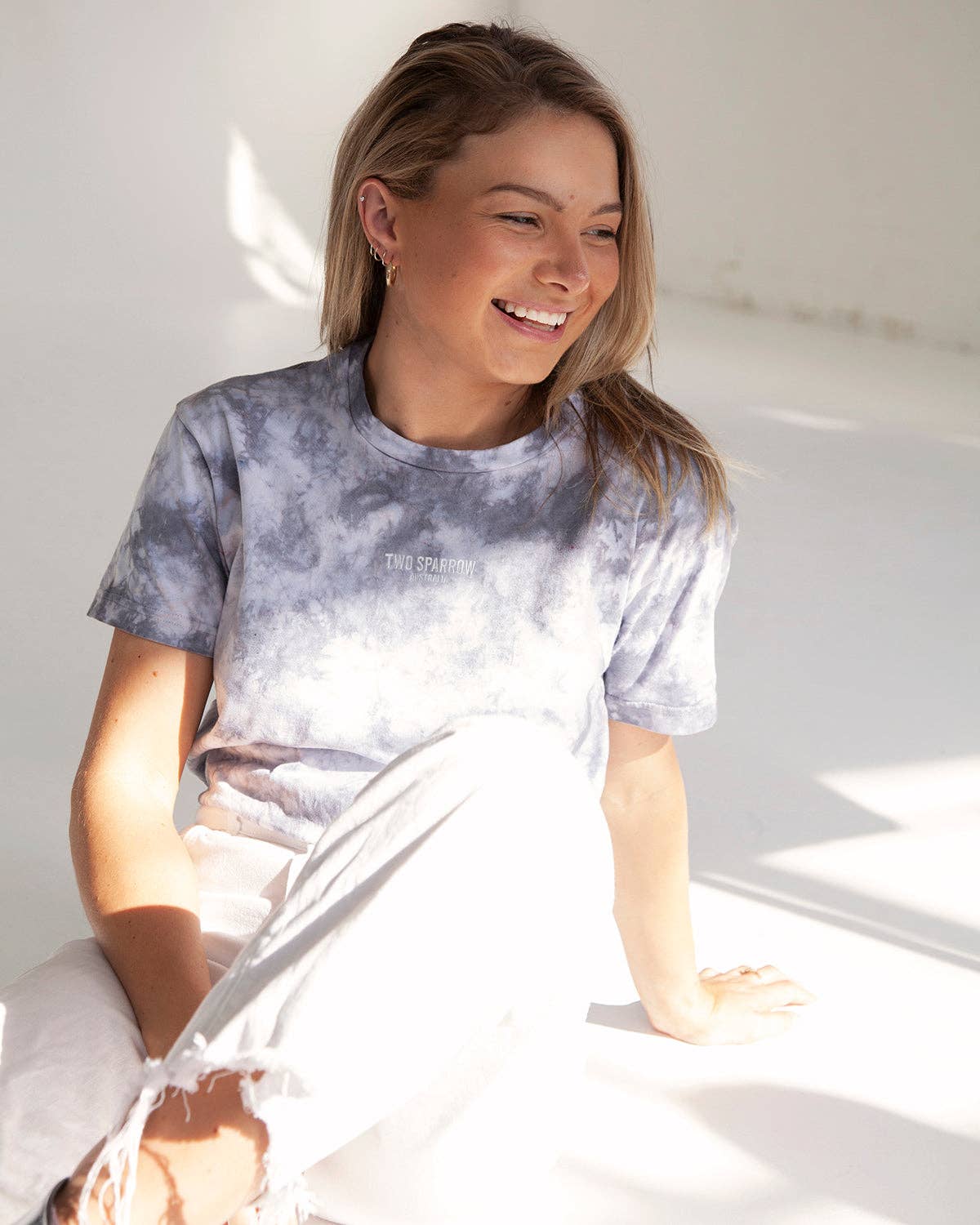 Torquay Tee Classic Fit Charcoal Tie Dye for wholesale on Faire0