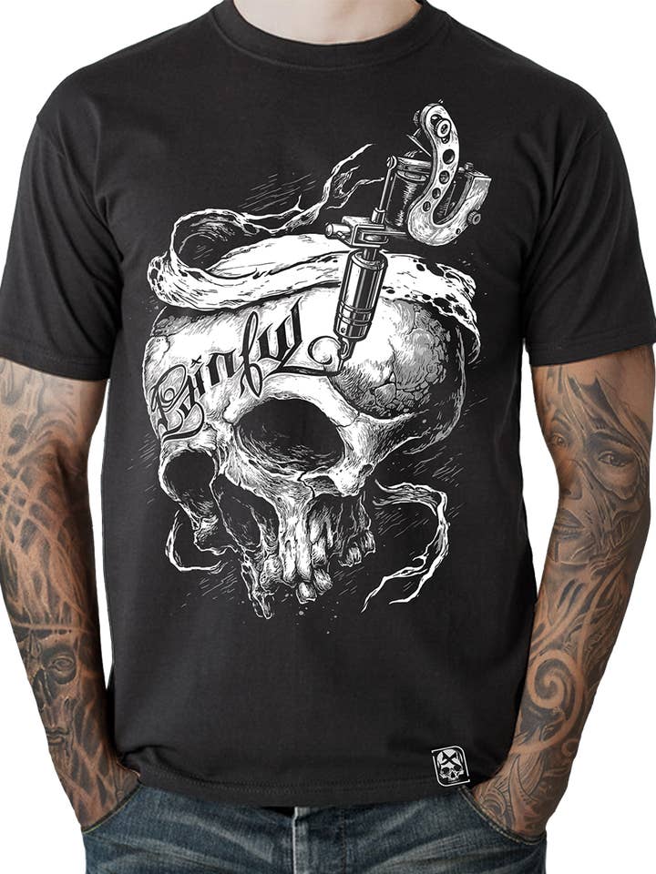 Painful Clothing - Wholesale Screen Printed T-Shirt - Men's - T-shirt TATTOO ADDICT