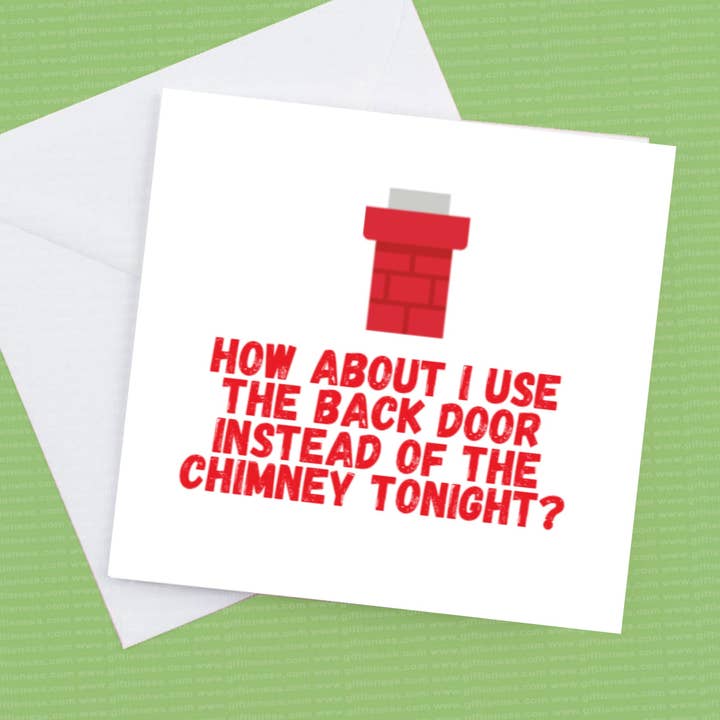 Christmas Card How about using the Back door? for wholesale by Giftieness