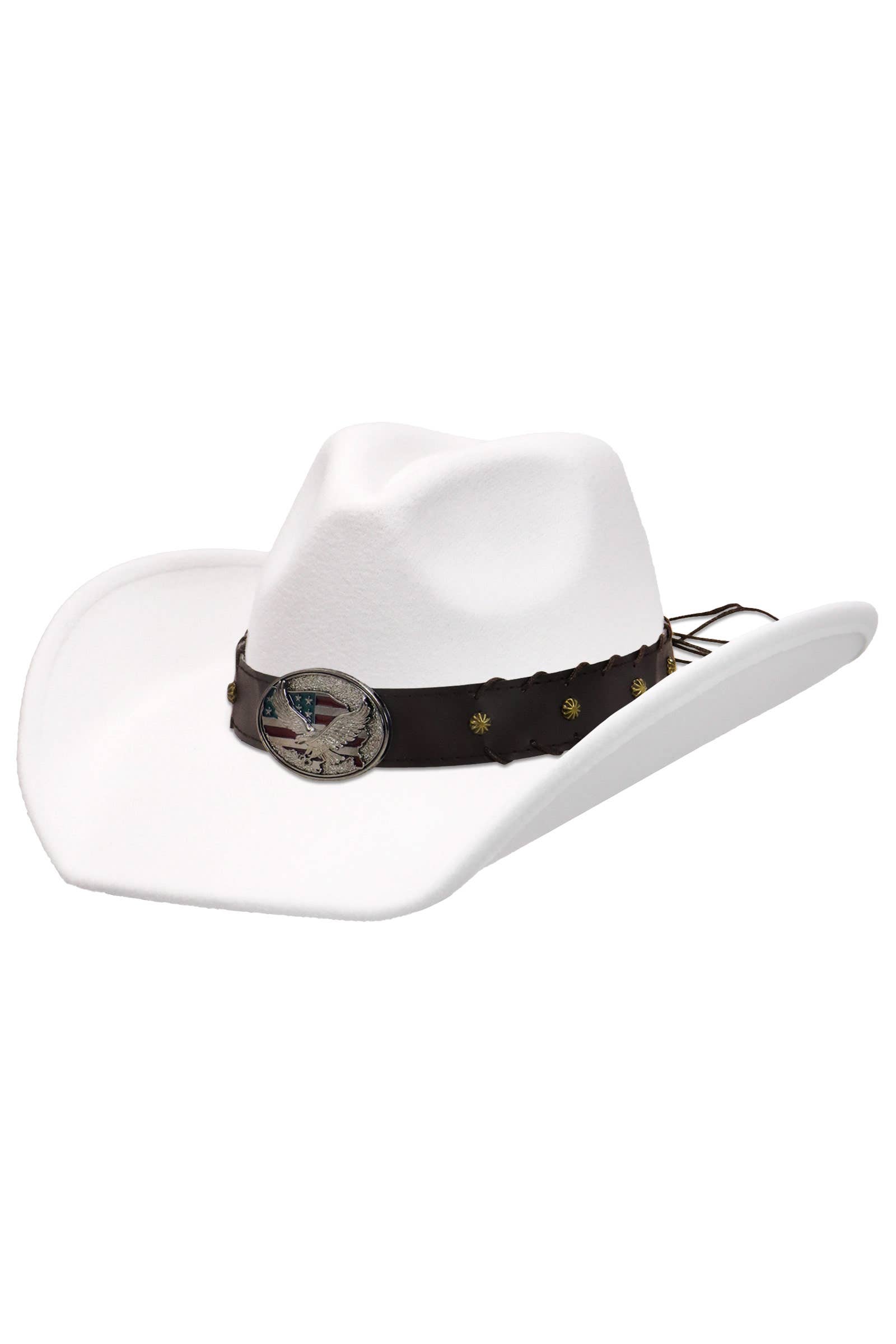 Cap Zone – wholesale Cowboy hat – Unisex – American Eagle Studded Belt Felt Cowboy Hat27
