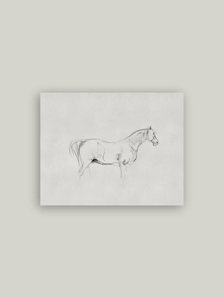 Hästskiss Antik konstnärsstyrelse för wholesale av Petal Lane Home