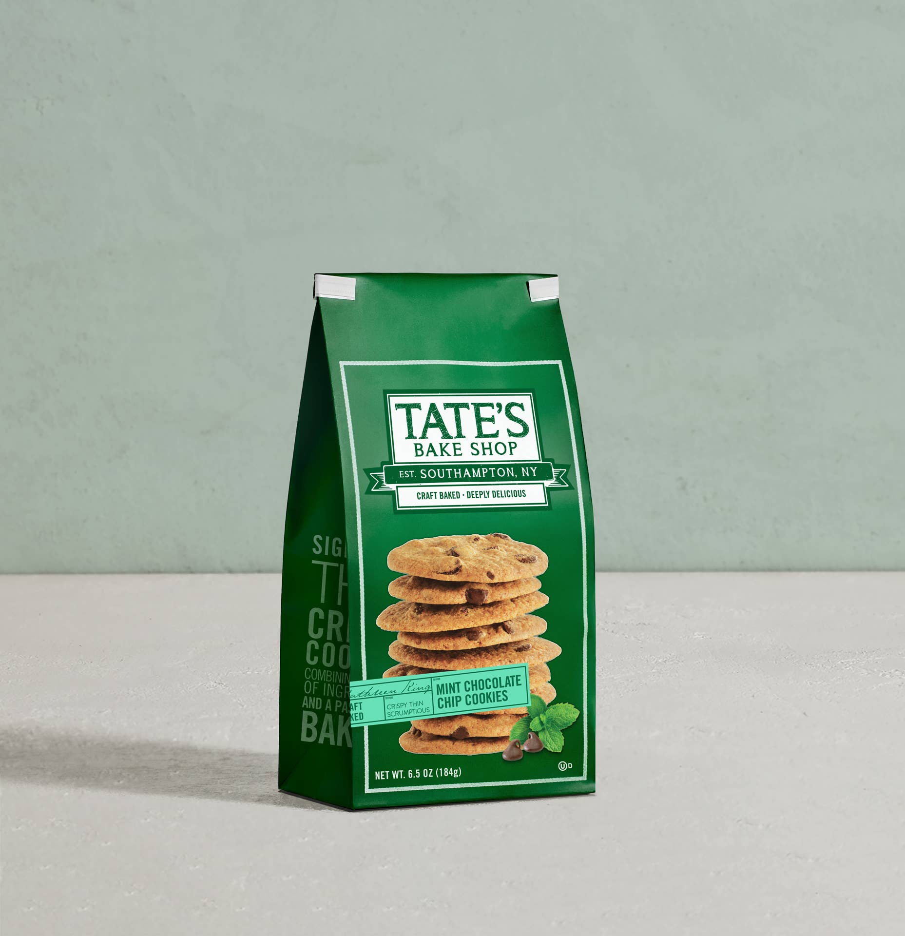 Tate's Bake Shop - Wholesale Cookie - Mint Chocolate Chip Cookies | 6.5oz | 6 Count