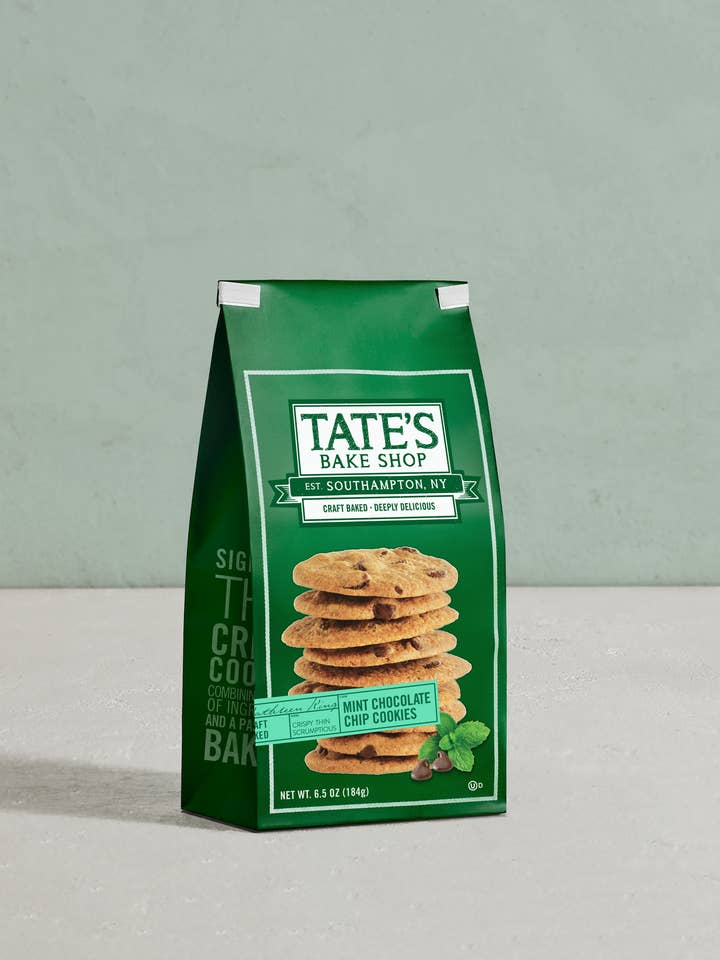 Mint Chocolate Chip Cookies | 6.5oz | 6 Count for wholesale by Tate's Bake Shop