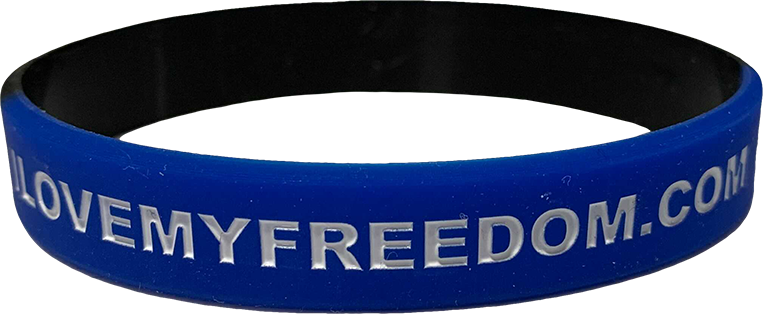 I Love My Freedom - Vente Bracelet - Back The Blue Wristband2