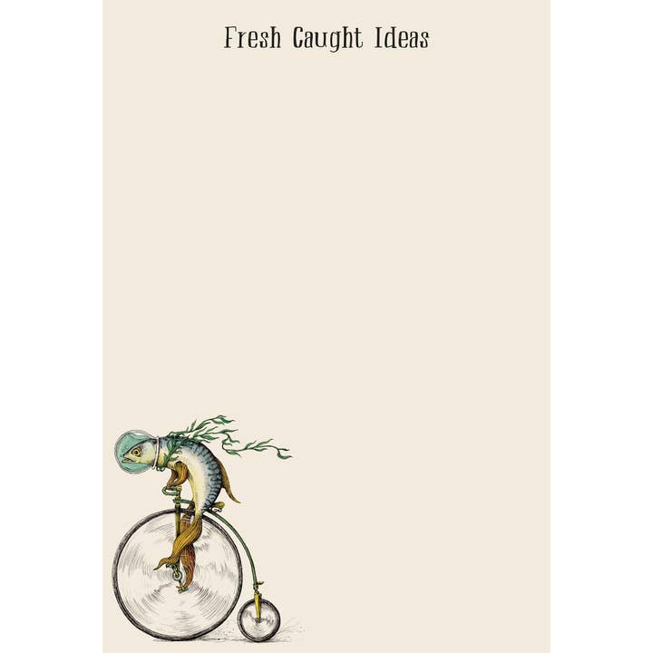 Fresh Caught Ideas Notepad for wholesale by Hester & Cook - Stationery