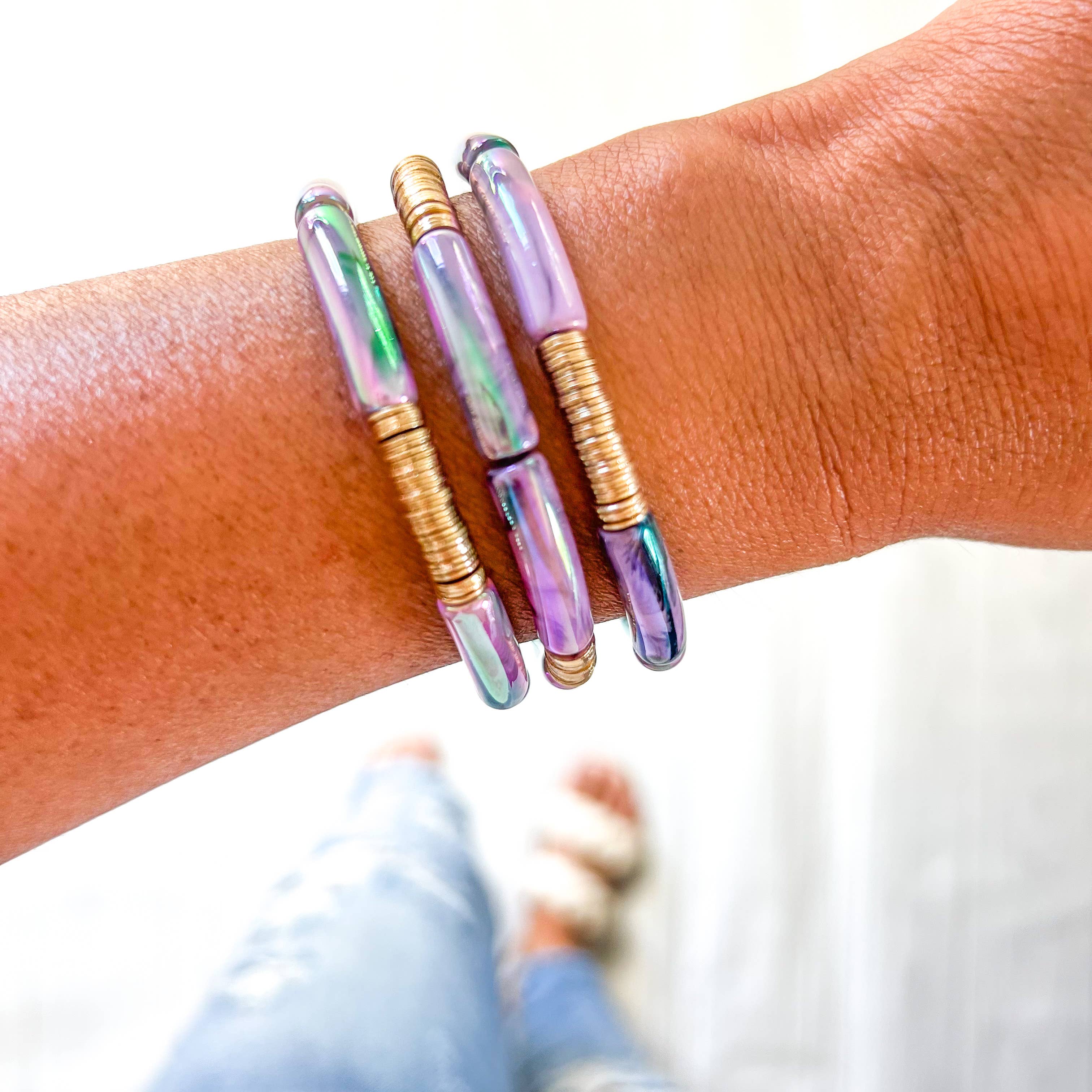 Savvy Bling - Wholesale Beaded Bracelet - Metallic Tube Bracelets37