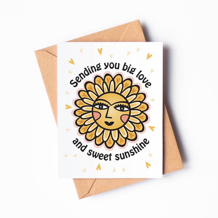 Sending You Big Love and Sweet Sunshine Card for wholesale by Allie Ogg