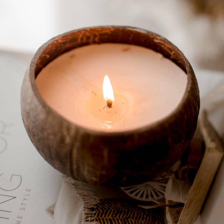 Vela de coco, mecha de algodón, vainilla para venta al por mayor de Q Home Australia