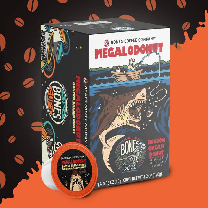 Bones Coffee Company - Venta al por mayor Cápsulas de café - Cápsulas de Café Megalodonut | 12 Unidades | Café Saborizado0