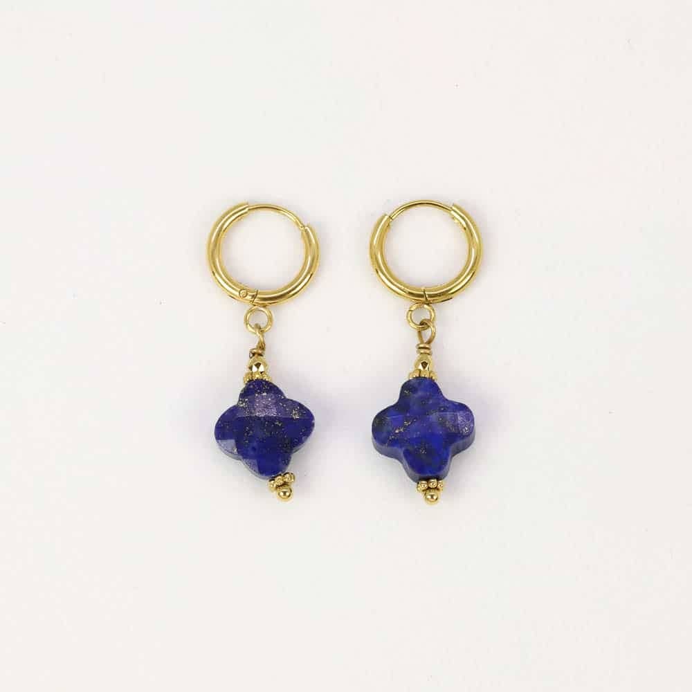 Les Cleias - Vendita all'ingrosso Orecchini pendenti - Orecchini Meillion in acciaio con pendente quadrifoglio6