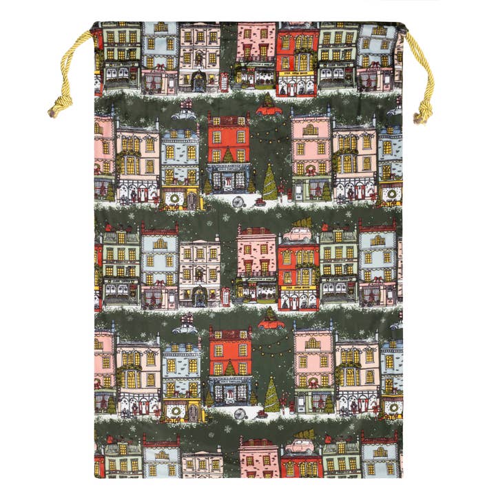 Christmas Spirit Printed Velvet Xmas Sack Multicolour for wholesale on Faire1