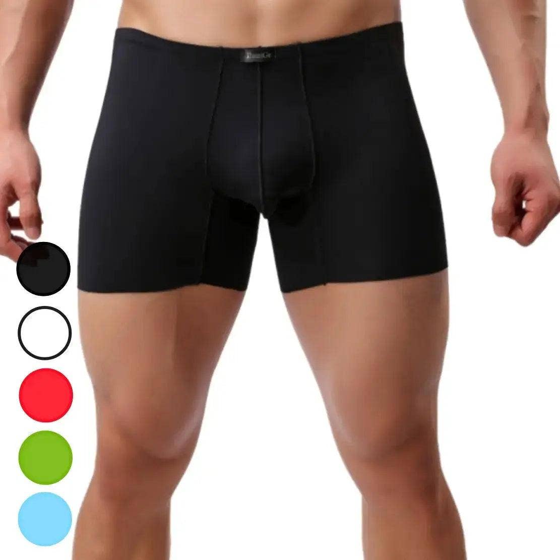 DomiGe – wholesale Underwear – Men's – Men's Mid-Waist Boxer Briefs with Laser-Cut Leg Openings and Full Coverage Back Male Underwear0