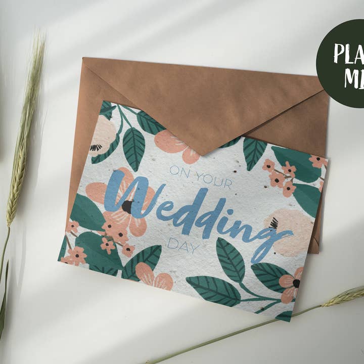 On your Wedding Day Plantable Card for wholesale by Purcell-Green Studios