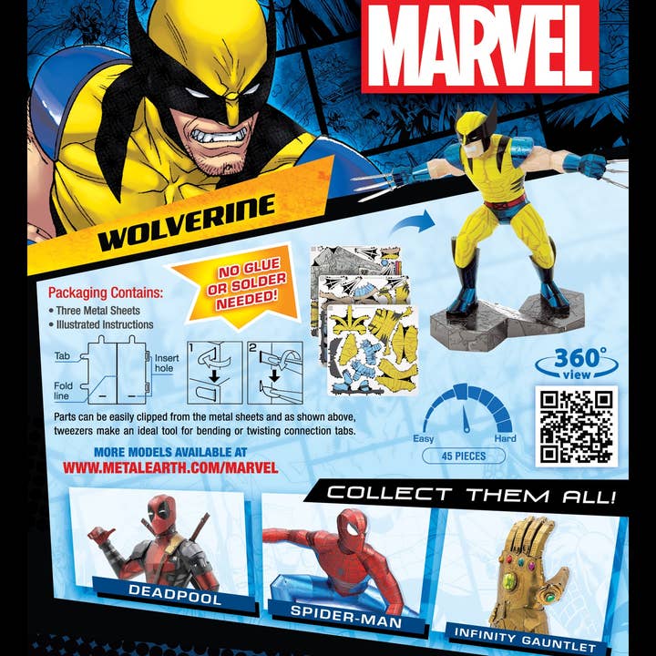 Metal Earth - Wholesale DIY Craft Kit - Wolverine Metal Earth Model Kit