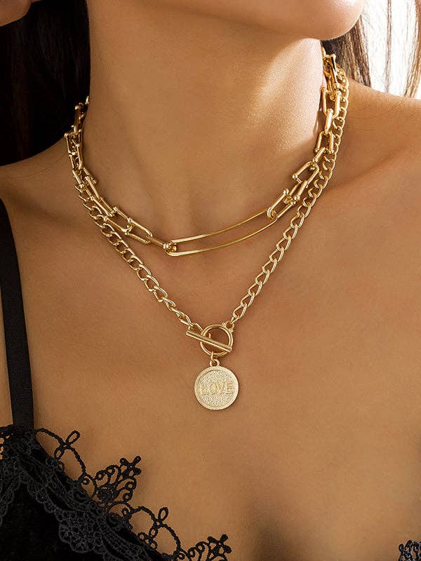 GOLD Bohemia Urban Normcore Geometric Necklaces Accessories for wholesale on Faire3