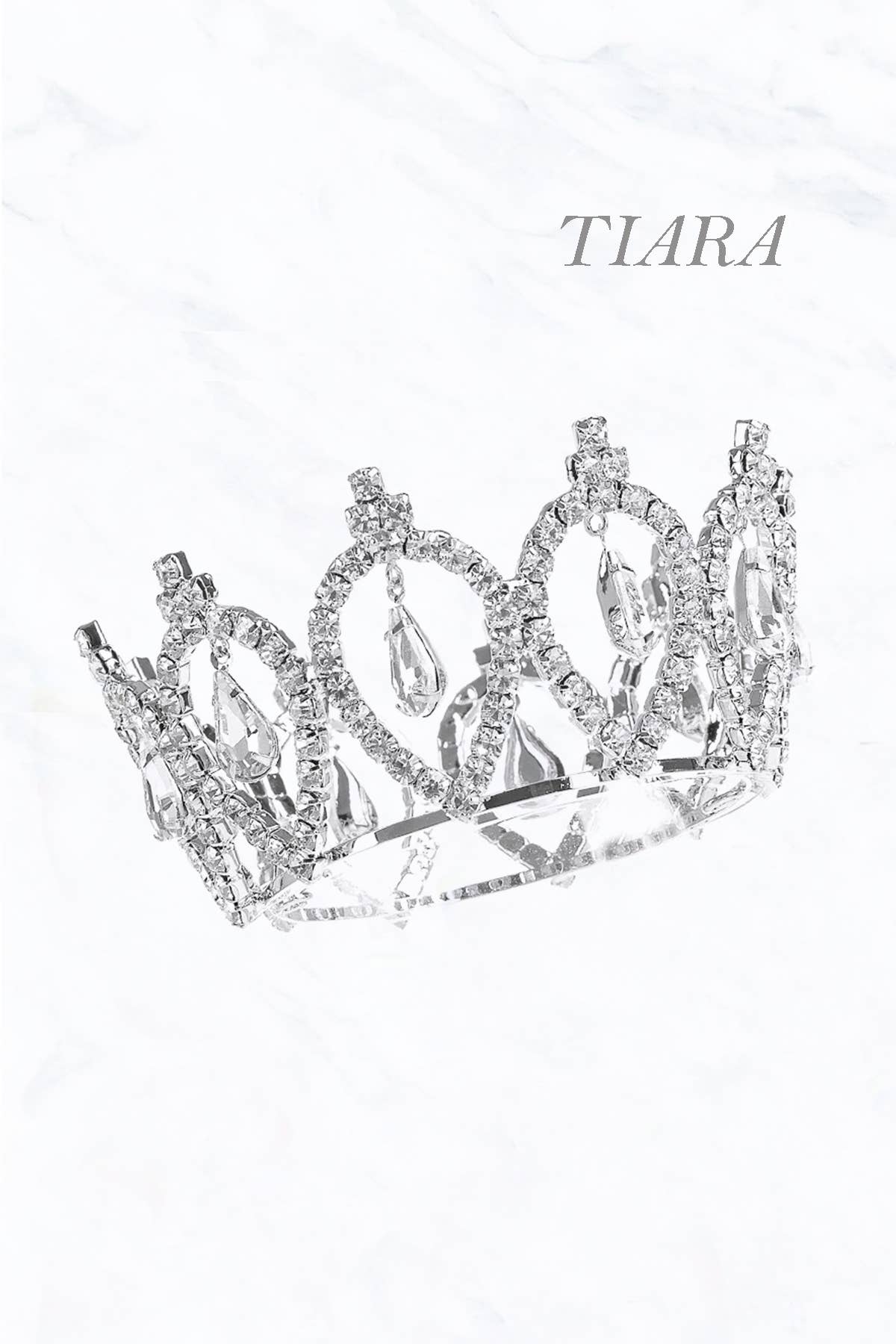 Suzie Q USA - Wholesale Tiara - Women's - Rhinestone, Glass Stone Small Crown Tiara