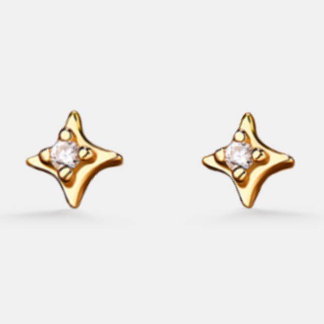 Dainty Tiny Small Star Stud Earrings in 925 Sterling Silver for wholesale by Perimade & Co. LLC