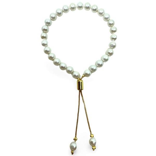 Athena Designs Inc. - Wholesale Beaded Bracelet - Pearl Pull Chain Bracelet