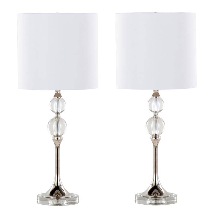 Clara 26" Crystal Table Lamp - Set of 2 for wholesale by LumiSource and Grandview Gallery