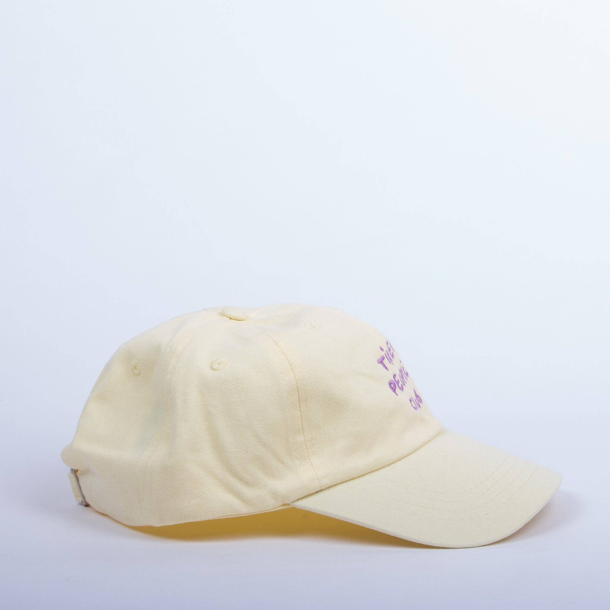 Frau Hansen – Engroshandel Baseballkasket - Unisex – Kasket Tired People Club Lemon/Lilla (VE 4 stk.)1