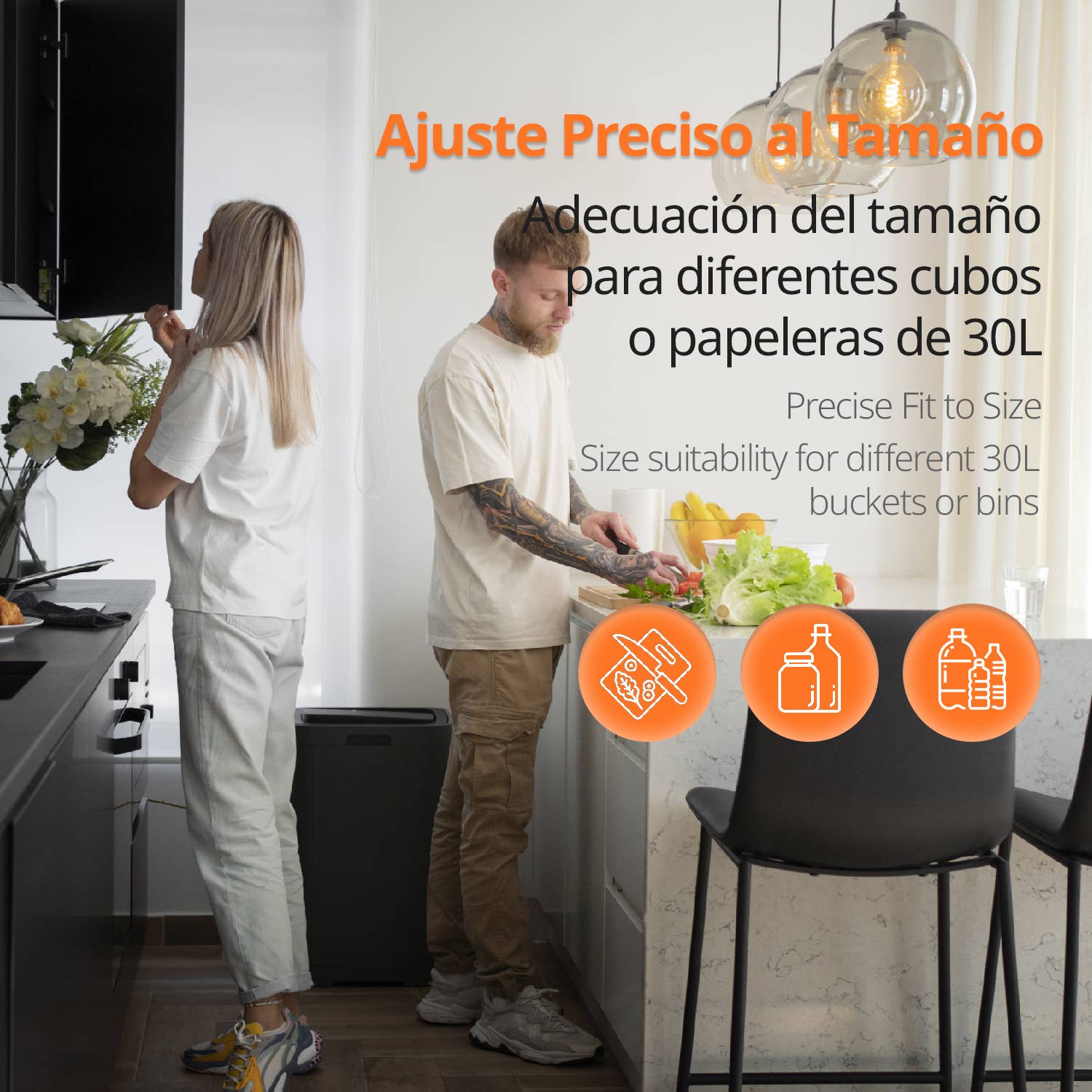 MEDEL OFFICE – Engroshandel Skraldespand – Vandtætte, selvtætslende affaldsposer 55x60 cm til 30 L spande2