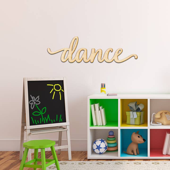 dance Charlie Script Wood Cutout Sign for wholesale by Woodums