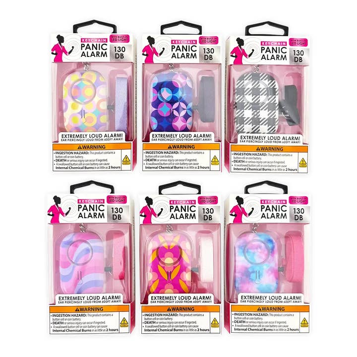 Roughneck Panic Alarm Keychain Assortment Closeout Bulk for wholesale by Novelty Closeout