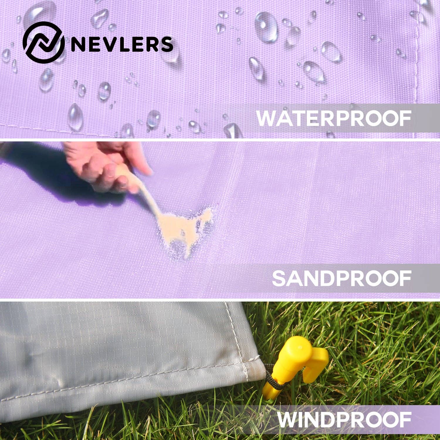 Nevlers - Wholesale Picnic Blanket - Nevlers Sand Free X-Large Beach & Picnic Blanket 10'x10'2