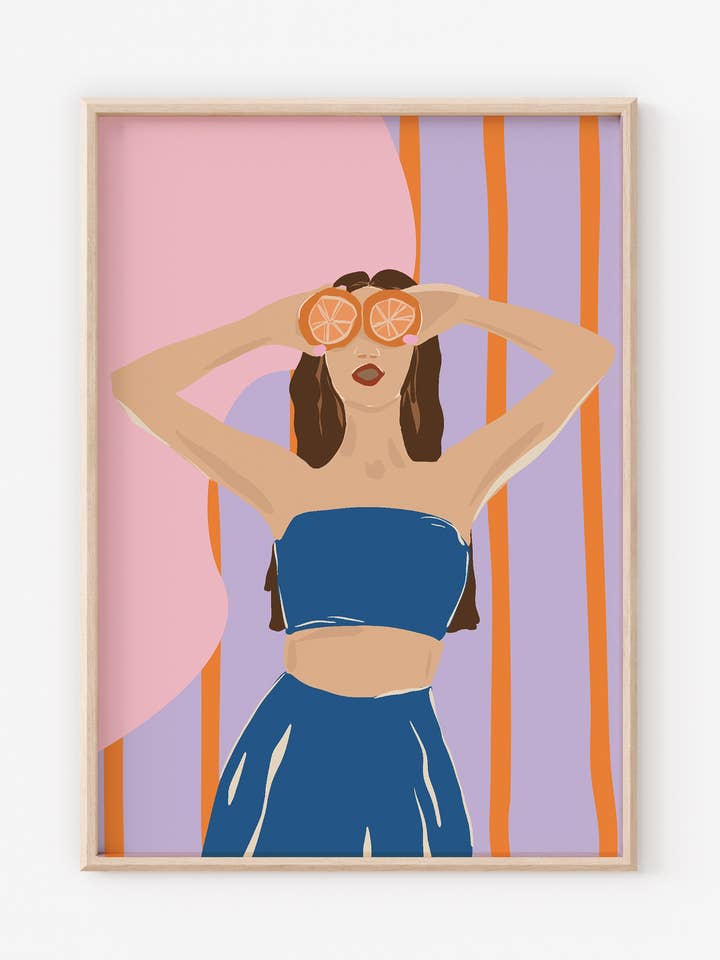 When life gives you lemons | Poster 30x40 '25 for wholesale by Streepjes Designs